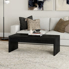 Hudson&Canal Lawrence 48"W Rectangular Coffee Table - Black Grain-Features easy assembly