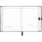 AT-A-GLANCE Undated Foundation Weekly/Monthly Planner - 8-1/4" H x 5-3/4" W - Black - English-One month per two-page spread