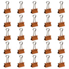 JAM Paper Colourful Binder Clips - Small - 3/4" - Orange - 25 Pack-Perfect for staying stylishly organized around the house, at school, or in the office!
