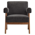 Modway Lyra Fabric Armchair - Dark Grey Fabric-Assembly Required