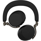 Jabra Evolve3 75 UC PAD - Black-It operates wirelessly via Bluetooth 5.3 with dual connectivity and offers an extended wireless range of up to 100ft for flexible movement during calls