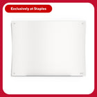 TRU RED Ergonomic Curved Magnetic Glass Dry-Erase Whiteboard - 48" x 36"-9