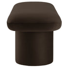 Modway Orla Performance Velvet Bench - Chocolate Brown-Arrives Fully Assembled