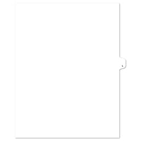 Apak Alphabetical Index Tab - Letter L - White - 8 1/2" x 11" - 1/26th Cut - Unpunched - 25 Pack-Index and Litigation Tab Dividers
