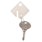 Master Lock Plastic Key Tags - 1.5" - White - 20 Pack-Snap hook design fits slotted and key style key cabinets, boards, etc