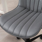 HOMCOM Armless 360-Degree Swivel Computer Desk Chair - Dark Grey-Materials: Microfiber Cloth (100% Polyester), Foam, Composite Board