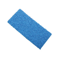 Globe Commercial Medium Duty Utility Pad - 4" x 10" - Blue - 5 Pack-Fits Globe Doodlebug Pad Holder 3600 & Hand Scrubber 3608, sold separetly