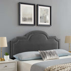 Modway Belinda Performance Velvet King/California King Headboard - Charcoal-3 Mounting Positions