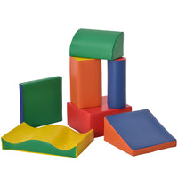 Soozier Soft Play Foam Climbing Blocks 7-Piece Set - Primary Colours-Includes seven different climbing blocks, stimulating imagination and creativity 