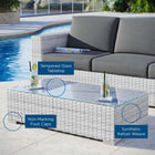 Modway Convene Outdoor Patio Coffee Table - Light Grey-Non-Marking Foot Glides