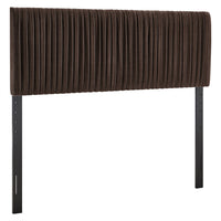 Modway Eloise Stain-Resistant Performance Velvet King Headboard - Chocolate Brown-King Size Headboard