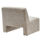 Modway Amita Chenille Upholstered Accent Chair - Khaki-Non-Marking Foot Glides