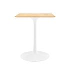 Modway Lippa 24" Square Wood Dining Table - White Natural-Wood Grain Veneer