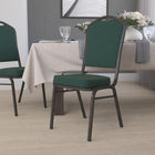 Flash Furniture HERCULES Series Crown Back Stacking Banquet Chairs with Gold Vein Frame - Green - 4 Pack-500 lb. Weight Capacity
