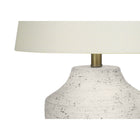 Monarch Specialties 20" H Table Lamp - Cream Concrete / Ivory / Cream Shade-Assembled dimensions: 14 in. L x 14 in. W x 20 in. H. base: 9.75 in. L x 9.75 in. W x 9.5 in. H. shade: 14 in. L x 14 in. W x 9 in. H