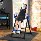 Soozier Folding Inversion Table with Safety Belt - 20°/40°/60° Adjustable-Equipped with safety belt and inflatable waist pad for safety 