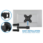 Mount-It! Full Motion Small TV Wall Mount-Compatible Screen Size: 13" to 30"