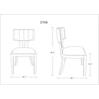 Manhattan Comfort Pulitzer 18.1" Traditional Faux Leather Upholstered Dining Chairs - Silver and Walnut - Set of 2-Upholstered in Faux Leather with Foam Padding