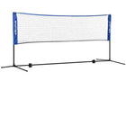Soozier Portable Badminton Net - 10' - Blue-42.1"-61" (107-155 cm) adjustable heights for badminton, tennis, pickleball and volleyball

