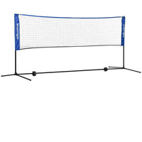 Soozier Portable Badminton Net - 10' - Blue-42.1"-61" (107-155 cm) adjustable heights for badminton, tennis, pickleball and volleyball
