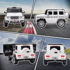 Aosom 12V Mercedes-Benz G500 Kids Electric Ride-On Car - White-Start smooth driving at low speed, which allow your child to timely response to unexpected situations 