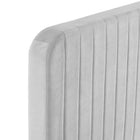 Modway Celine Channel Tufted Performance Velvet Full Platform Bed - Light Grey-Wood Slat Support System