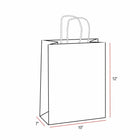 Eddie's 100% Recycled Kraft Shopper Paper Bag - 10" x 7" x 12" - Kraft - 100 Pack (226201-100)-10"W x 7"D x 12"H