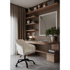 Brassex Micah Office Chair - Beige-Premium fabric cover