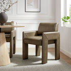 Modway Daven Vegan Leather Dining Armchair - Mushroom-Internal Webbing Support System