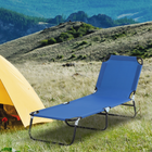 Outsunny Folding Lounge Chair - 5 Position Sun Tanning Chair - Blue-Stackable garden chairs save space neatly when you need extra room