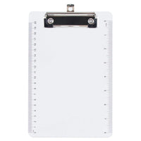 JAM Paper Small Plastic Memo Clipboards with Low Profile Metal Clip - Mini (6 x 9) - Clear-Colour: Clear | Be stylish and organized with colourful clipboards.