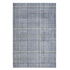 Modway Kaja Abstract Plaid Area Rug - 5 ft W x 8 ft L - Ivory Cadet Blue/Citron-Abstract Plaid Area Rug