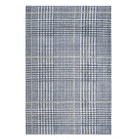 Modway Kaja Abstract Plaid Area Rug - 5 ft W x 8 ft L - Ivory Cadet Blue/Citron-Abstract Plaid Area Rug