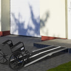 HOMCOM 8' Wheelchair Ramp with Non-Skid Layering - Black-Perfect for wheelchairs, walkers and rollators in any weather condition 