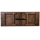 Flash Furniture HERCULES Series 9' x 40" Rectangular Antique Rustic Solid Pine Folding Farm Table-Folded Thickness: 5"
