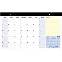 AT-A-GLANCE 2027 QuickNotes Compact Desk Pad - 11" H x 18" W - English-Page size: 10-7/8" H x 17-3/4" W