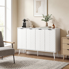 HOMCOM 47" Modern Sideboard Buffet Cabinet with Multi Storage Doors - White-Colour: White