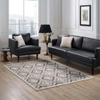 Modway Kalinda Rustic Vintage Moroccan Trellis Area Rug - 5 ft W x 8 ft L - Brown Beige/Ivory-Tight Low Pile Weave