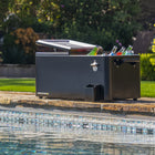 Permasteel 80 Quart Patio Cooler with Removeable Basin - Black-Removable Legs