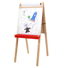 Crestline Child's Deluxe Double Easel - Green Chalkboard/Dry Erase Board - 44" H x 19" W-5