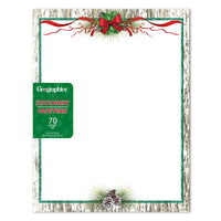 Geographics Pinecones and Ribbons Letterhead - 8.5" W x 11" H - 70 Pack-Compatible with ink-jet printers