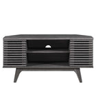 Modway Render 46" Corner TV Stand - Charcoal-Adjustable Shelves