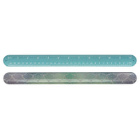 Pep Rally Slap Ruler - 12"/30cm - Scallops-Soft silicone slap ruler with imperial and metric markings