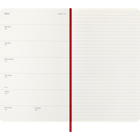 Moleskine 2027 12 Month Weekly Soft Cover Planner - 5" x 8.25" - Scarlet Red-Rounded corners, elastic closure and matching ribbon bookmark Ivory coloured, 70 g/m², acid free paper