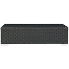Modway Sojourn Outdoor Patio Coffee Table - Chocolate-Water & UV Resistant