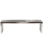 Modway Gridiron Large Stainless Steel Bench - Silver-Easy to Clean