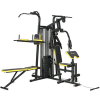 Soozier All-in-One Home Gym Machine System-Offers over 10 exercises, providing a complete full-body workout at home