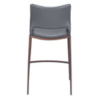Zuo Ace Counter Stool - Dark Grey/Walnut - Set of 2-3 year limited warranty