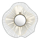 Zuo Comet Round Mirror - Black/Gold-Dimensions: 2.0" L x 22.0" W x 22.0" H