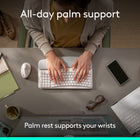 Logitech Wave Keys Wireless Ergonomic Keyboard with Cushioned Palm Rest - Off White-Smoother days, your way: Personalize your Wave Keys experience using the Logi Options+ App, where you can choose shortcuts that save time and keep your work flowing 